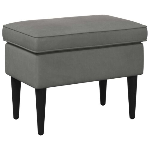 Stolica za noge Tamnosiva 55 x 35 x 41 cm Baršun - Tamnosiva Cijena
