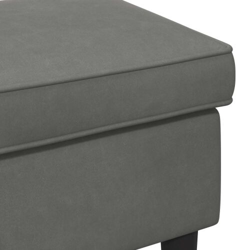 Stolica za noge Tamnosiva 55 x 35 x 41 cm Baršun - Tamnosiva Cijena