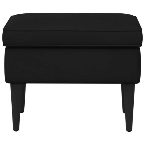 Stolica za noge Crna 55 x 35 x 41 cm Baršun - Crna Cijena
