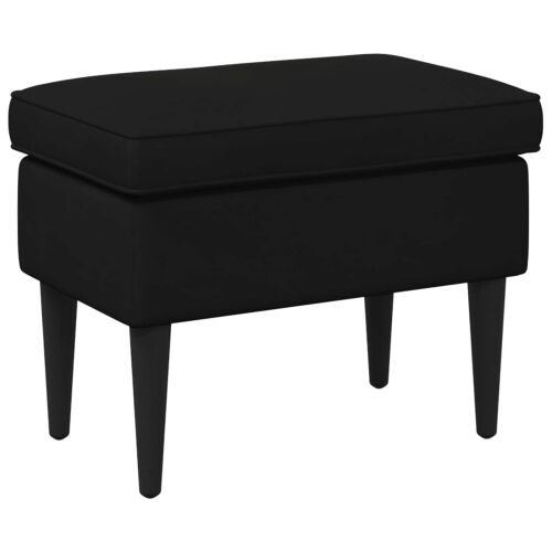 Stolica za noge Crna 55 x 35 x 41 cm Baršun - Crna Cijena