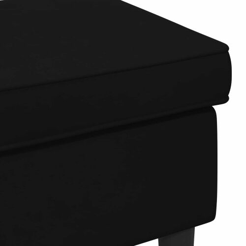 Stolica za noge Crna 55 x 35 x 41 cm Baršun - Crna Cijena