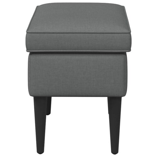 Stolica za noge Tamnosiva 55 x 35 x 41 cm Tkanina - Tamnosiva Cijena