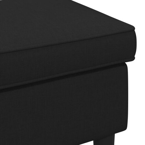 Stolica za noge Crna 55 x 35 x 41 cm Tkanina - Crna Cijena