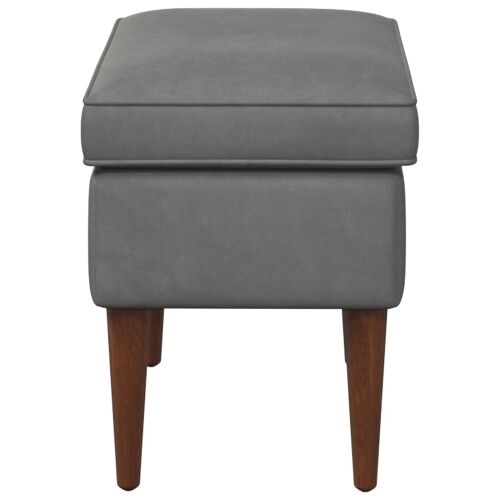 Stolica za noge Tamnosiva 55 x 35 x 41 cm Baršun - Tamnosiva Cijena