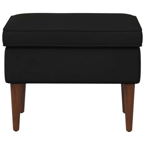 Stolica za noge Crna 55 x 35 x 41 cm Baršun - Crna Cijena
