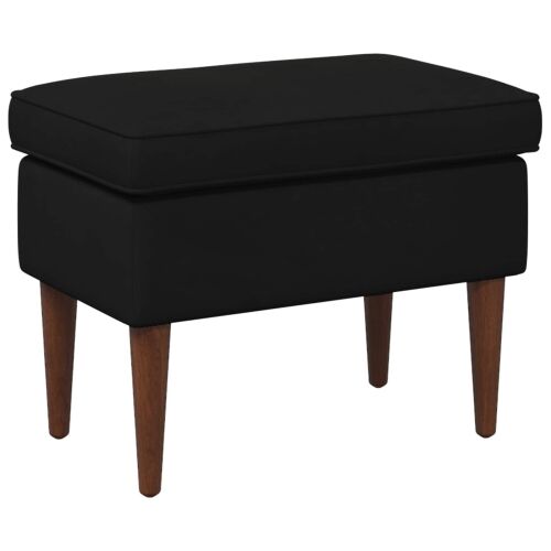 Stolica za noge Crna 55 x 35 x 41 cm Baršun - Crna Cijena
