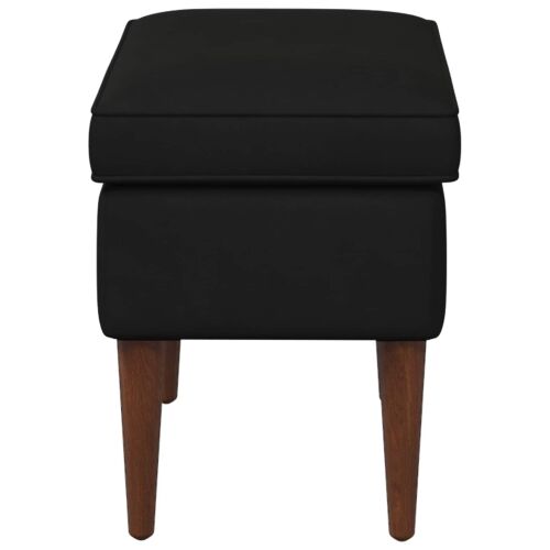 Stolica za noge Crna 55 x 35 x 41 cm Baršun - Crna Cijena