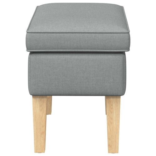 Stolica za noge Svjetlosiva 55 x 35 x 41 cm Tkanina - Svjetlosiva Cijena