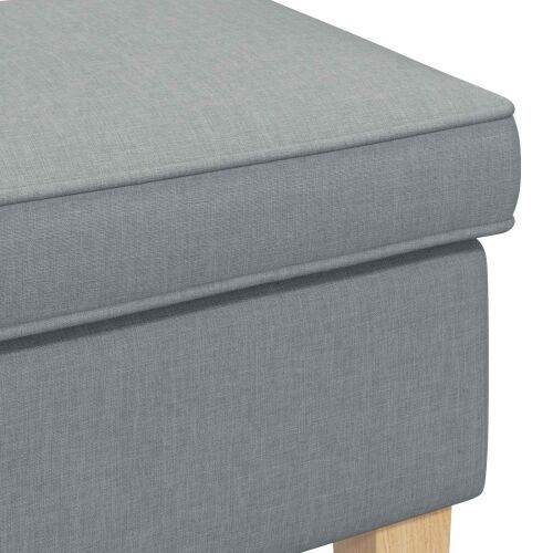 Stolica za noge Svjetlosiva 55 x 35 x 41 cm Tkanina - Svjetlosiva Cijena