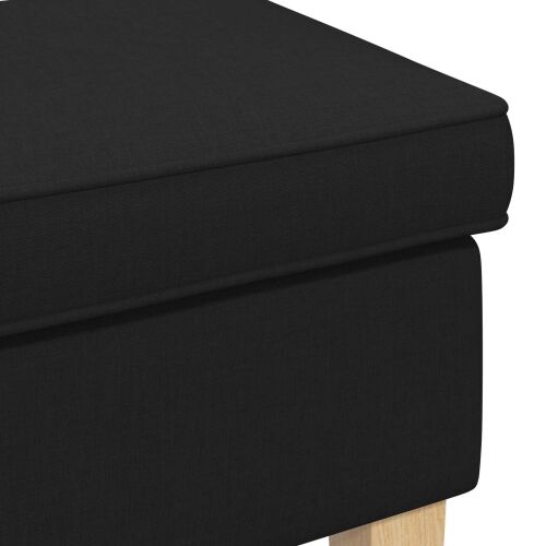 Stolica za noge Crna 55 x 35 x 41 cm Tkanina - Crna Cijena