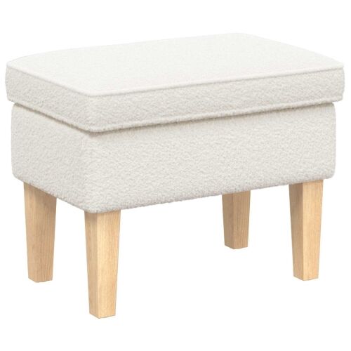 Stolica za noge Krem 55 x 35 x 41 cm Bouclé - Krem Cijena