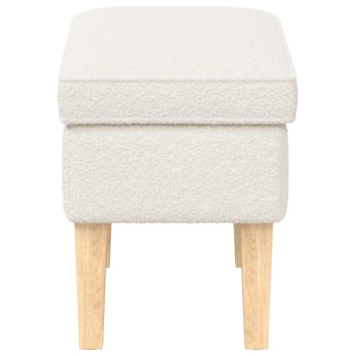 Stolica za noge Krem 55 x 35 x 41 cm Bouclé - Krem Cijena