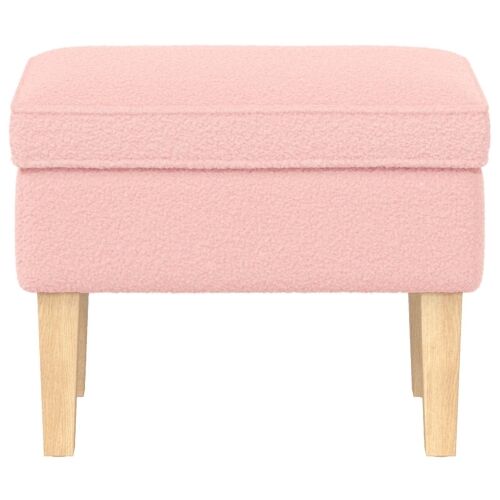 Stolica za noge Ružičasta 55 x 35 x 41 cm Bouclé - Ružičasta Cijena
