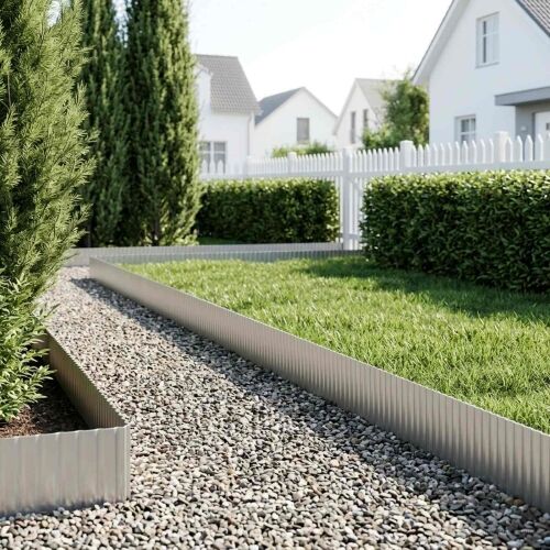 Ograda oko Travnjaka 20 m x 15 cm Pocinčani čelik Srebrna - Pocinčani čelik 20 x 0,15 m Cijena