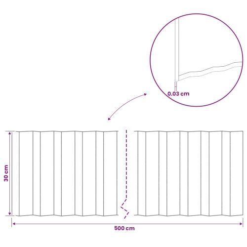 Ograda oko Travnjaka 5 m x 30 cm Pocinčani čelik Srebrna - Pocinčani čelik 5 x 0,3 m Cijena