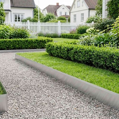 Ograda oko Travnjaka 5 m x 10 cm Pocinčani čelik Srebrna - Pocinčani čelik 5 x 0,1 m Cijena