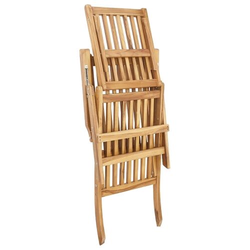 Preklopna palubna stolica Prirodna Čvrsto teak drvo - Stolica Cijena