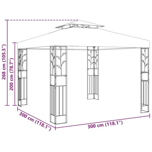 Gazebo 3 x 3 x 2,68 m Zelena Poliester i čelik Cijena