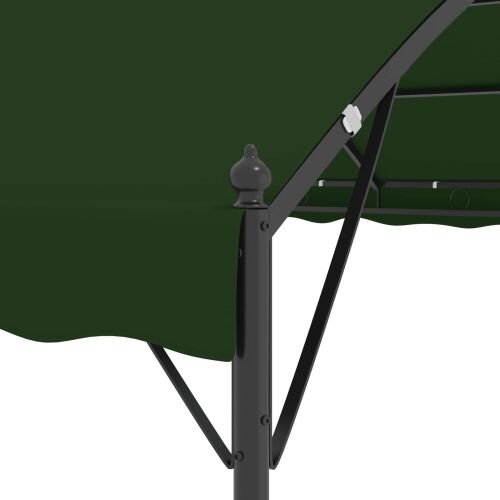 Gazebo 4 x 3 x 2,6 m Zelena Poliester i čelik - Zelena Cijena
