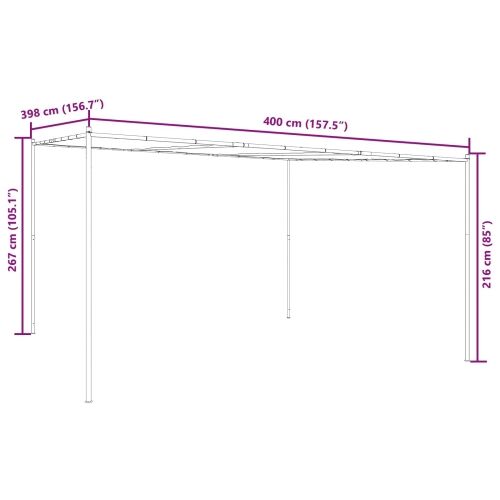 Gazebo 4 x 3,98 x 2,67 m Zelena Poliester i čelik Cijena
