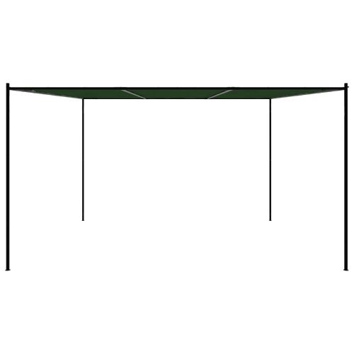 Gazebo 4 x 3,98 x 2,67 m Zelena Poliester i čelik Cijena