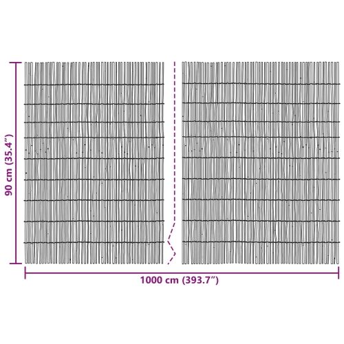 Vrtna Ograda Karbonizirano 1000 x 90 cm Trska - 90 x 1000 cm Cijena