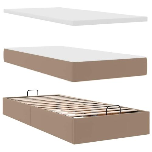 Okvir kreveta s madracem cappuccina 80x200 cm umjetna koža - cappucino 80 x 200 cm Cappucino 80 x 200 cm Cijena