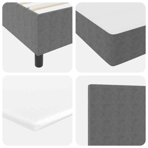 Box spring krevet Svijetlo siva i bijela. 100 x 200 cm - Svjetlosiva 100 x 200 cm Nizak uzglavlju Cijena