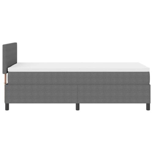 Box spring krevet Svijetlo siva i bijela. 100 x 200 cm - Svjetlosiva 100 x 200 cm Nizak uzglavlju Cijena