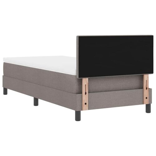 Box spring krevet Sivo-smeđa 100 x 200 cm tkanina - Sivo-smeđa 100 x 200 cm Prošiveno gumbima Cijena
