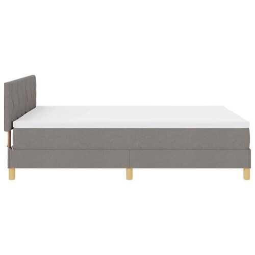 Box spring krevet Sivo-smeđa 140 x 190 cm tkanina - Sivo-smeđa 140 x 190 cm Dizajn s rombovima Cijena