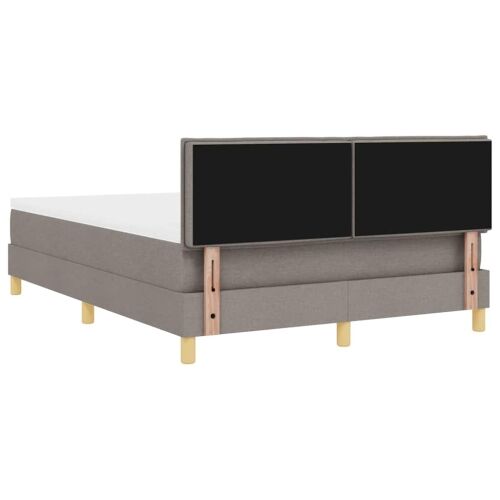 Box spring krevet Sivo-smeđa 140 x 190 cm tkanina - Sivo-smeđa 140 x 190 cm Dizajn s rombovima Cijena