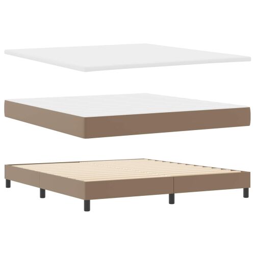 Box spring krevet s madracem Boja cappuccina 180 x 200 cm - Boja cappuccina 180 x 200 cm Jednostavan dizajn s LED Cijena