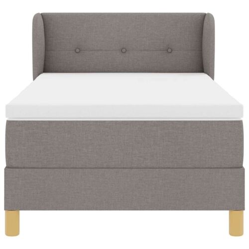 Box spring krevet Sivo-smeđa 100 x 200 cm tkanina - Sivo-smeđa 100 x 200 cm Prošiveno gumbima Cijena