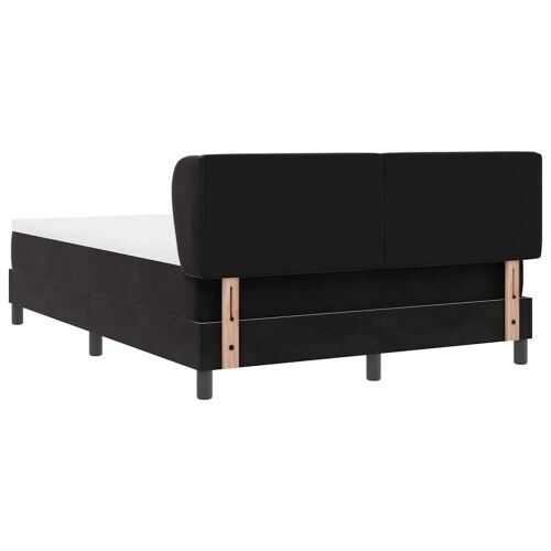 Box spring krevet s uzglavljem Crna 140 x 190 cm Baršun - Crna 140 x 190 cm Kristal s dugmadima Cijena