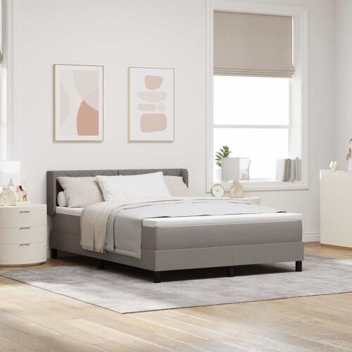 Box spring krevet Sivo-smeđa 200 x 140 cm tkanina - Sivo-smeđa 140 x 200 cm Dizajn s rombovima Cijena