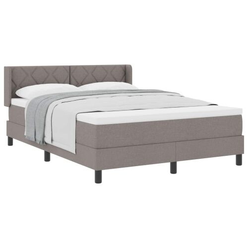 Box spring krevet Sivo-smeđa 200 x 140 cm tkanina - Sivo-smeđa 140 x 200 cm Dizajn s rombovima Cijena