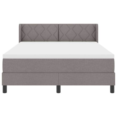 Box spring krevet Sivo-smeđa 200 x 140 cm tkanina - Sivo-smeđa 140 x 200 cm Dizajn s rombovima Cijena