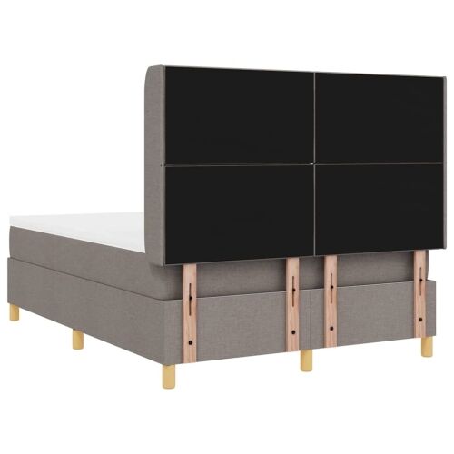 Box spring krevet Sivo-smeđa 140 x 190 cm tkanina - Sivo-smeđa 140 x 190 cm Dizajn s rombovima Cijena