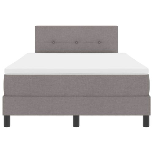 Box spring krevet Sivo-smeđa 120 x 200 cm tkanina - Sivo-smeđa 120 x 200 cm Prošiveno gumbima Cijena