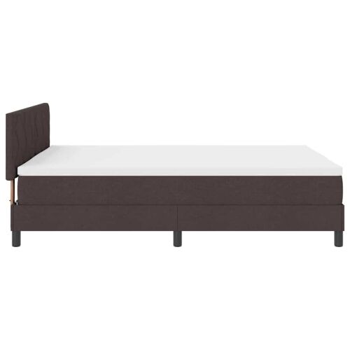 Box spring krevet Tamno smeđa 140 x 190 cm tkanina - Tamno smeđa 140 x 190 cm Dizajn s rombovima Cijena