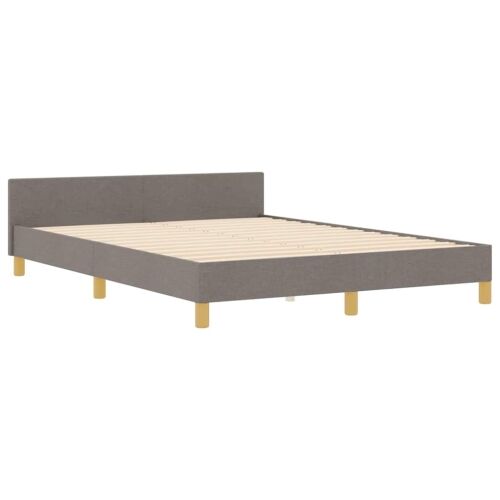 Okvir za krevet Sivo-smeđa 140 x 190 cm tkanina - Sivo-smeđa 140 x 190 cm Dizajn s rombovima Cijena