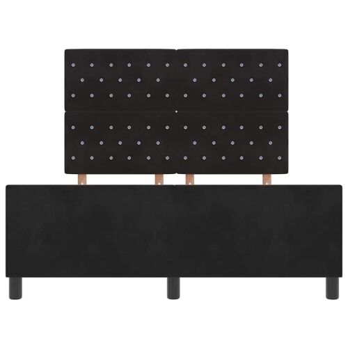 Box spring krevet s uzglavljem Crna 140 x 200 cm Baršun - Crna 140 x 200 cm Kristal s dugmadima Cijena