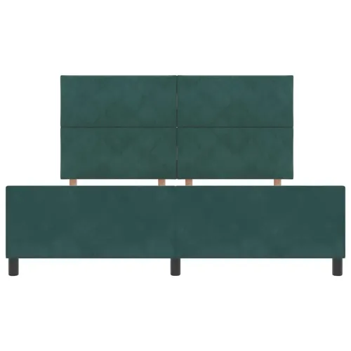 Box spring krevet Tamnozelena 180 x 200 cm Baršun - Tamnozelena 180 x 200 cm Dizajn s rombovima Cijena