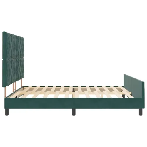 Box spring krevet Tamnozelena 180 x 200 cm Baršun - Tamnozelena 180 x 200 cm Dizajn s rombovima Cijena