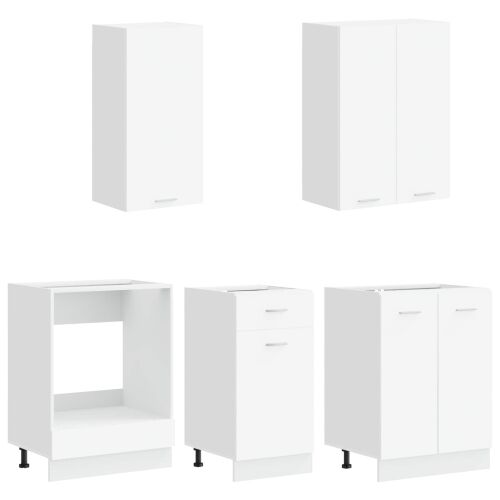 Kuhinjska jedinica LYON 5 kom. Bijela Konstruirano drvo - Bijela 80 cm Cijena