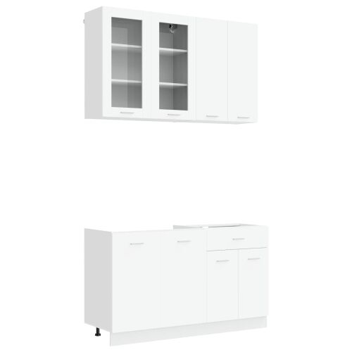 Kuhinjska jedinica LYON 4 kom. Bijela Konstruirano drvo - Bijela 80 cm Cijena