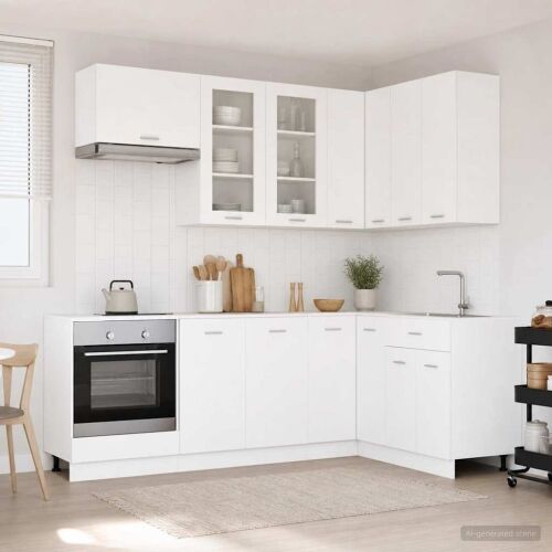 Kuhinjska jedinica LYON 8 kom. Bijela Konstruirano drvo - Bijela 80 cm Cijena