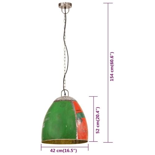 Industrijska viseća svjetiljka 25 W višebojna okrugla 42 cm E27 - Šareni Ø 42 cm 1 1 Cijena