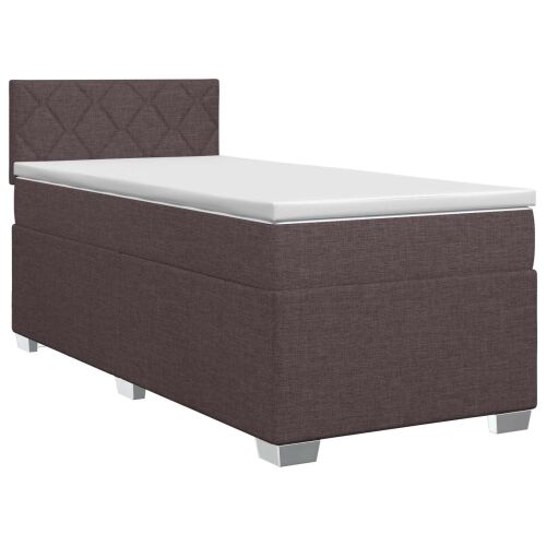 Boxspring krevet s madracem Tamno smeđa 80 x 200 cm Tkanina - Tamno smeđa 80 x 200 cm Dizajn s rombovima Cijena